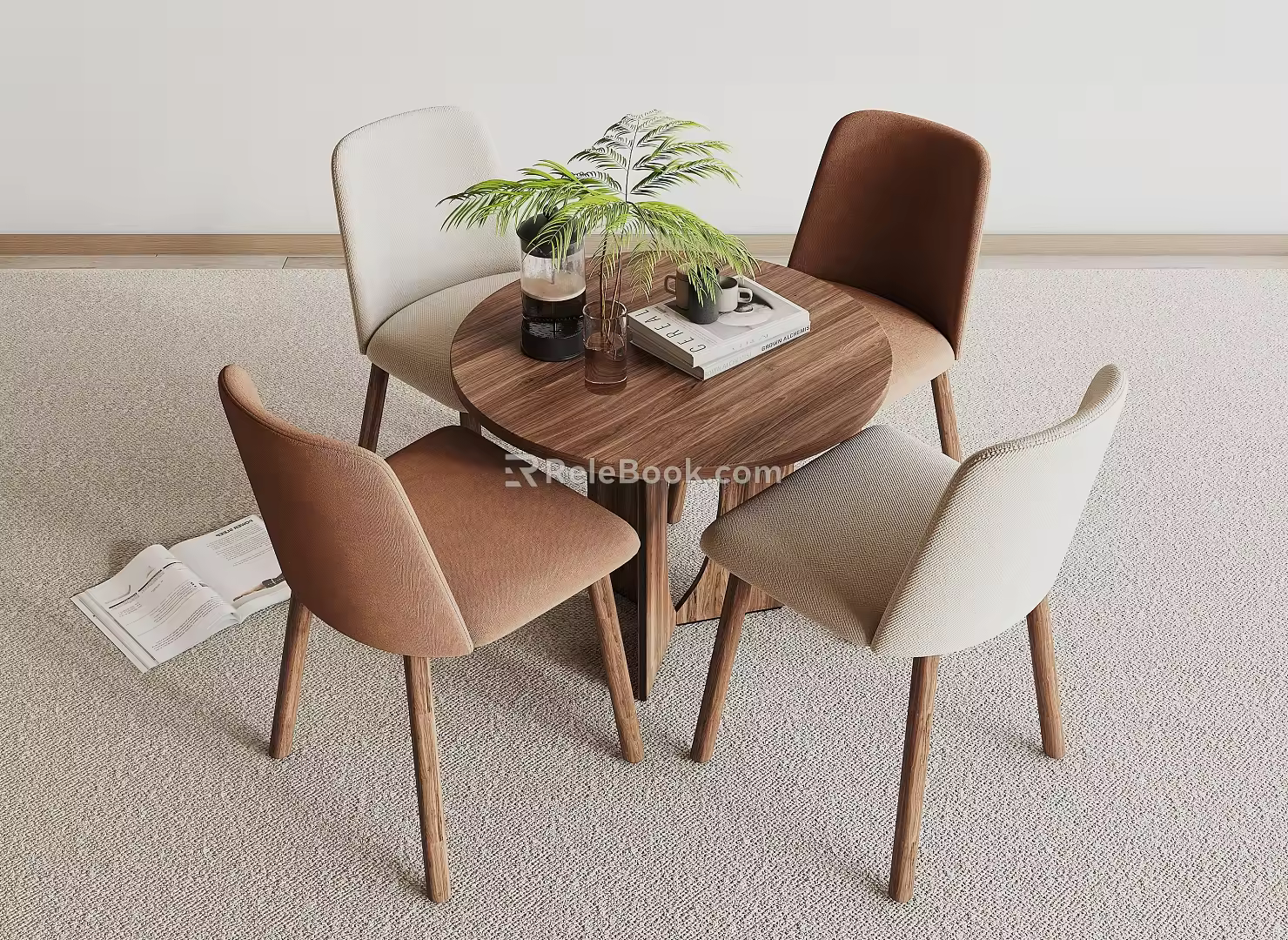 Casual tables and chairs 3d model