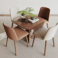 Casual tables and chairs 3d model