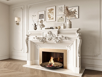 French Fireplace 3d model