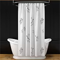 Stylish Bathroom Accessories Featuring Modern Shower Curtains With Various Designs For Bathtubs