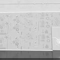 White Wall With Intricate Mechanical Parts And Gear Patterns In Exhibition Space