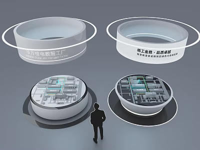 DP Device 3D Model Display With Technical Layout And Structural Components 3d model