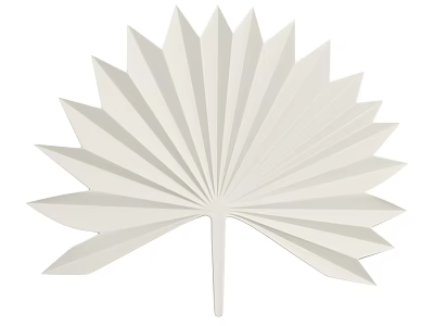 White Leaf Shaped Modern Chandelier With Geometric Folded Design For Home Decor 3d model