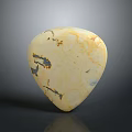 Heart Shaped Cream Colored Natural Stone With Smooth Surface And Unique Patterns 3d model