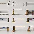 Public Facility Barrier Gates With Various Designs For Automatic Parking Control 3d model