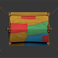 Colorful Kids Play Tent Furniture with Patchwork Fabric and Wooden Frames