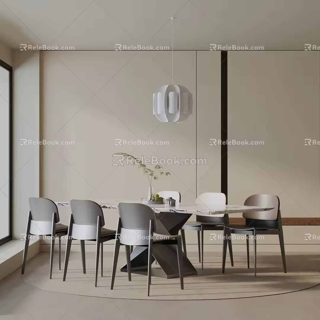 Modern table combination 3d model
