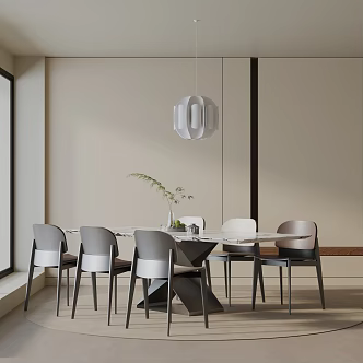Modern table combination 3d model