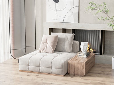 Modern single sofa model