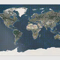 World Map Wall Decor With Detailed Colorful Puzzle Style For Home Interior