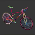 Stylish Orange and Red Bicycle with Black Handlebars and Silver Spoke Wheels