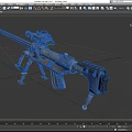 Tactical Sniper Rifle With High Precision Scope And Bipod Support Stand 3d model