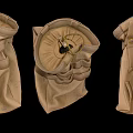 Practical Brown Fabric Storage Bags With Straps And Buckles For Everyday Use