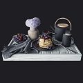 Modern Kitchen Tableware Bread Teapot 3d model