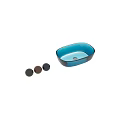 Modern Blue Glass Washbasin Design With Various Color Options And Oval Shape