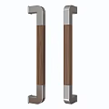 Modern Door Handle Design With Wooden Grip And Sleek Metal Frame Structure