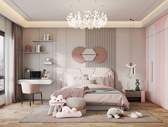 Modern Children's Room Children's Room Girls Room 3d model