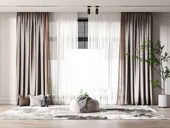Modern Curtains 3d model