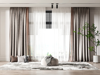 Modern Curtains 3d model