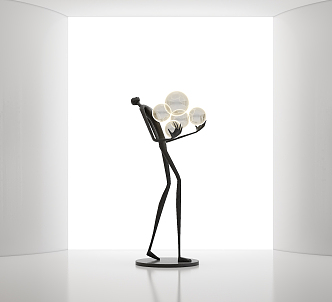 Modern special-shaped floor lamp sculpture floor lamp 3d model