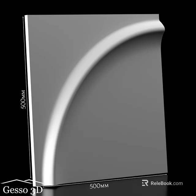 Sleek Modern Interior Wall With Curved Smooth Surface And White Finish Design 3d model 