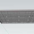 Industrial Style Suspended Ceiling For Large Building With Clear Metal Framework Structure 3d model