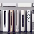 Different Types of Air Conditioners and Fans with Modern Design Wall Mounted and Floor Standing