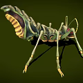 insect pest insect cartoon insect deformation alien insect beetle grasshopper 3d model