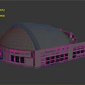 Boston Garden Arena With Dome Structure And Multi Level Front Entrance Windows Design