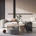 Modern Three-Seat Sofa 3d model