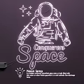 Astronaut Themed Neon Lighting Combo With Conquerors Space Design And Glowing Effect 3d model