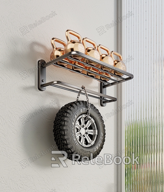 Toilet Bath Towel Rack Storage Rack Tire Kettlebell Dumbbell Load-bearing Iron Chain Changhong Glass model