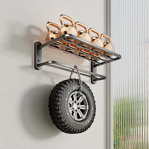 Toilet Bath Towel Rack Storage Rack Tire Kettlebell Dumbbell Load-bearing Iron Chain Changhong Glass 3d model