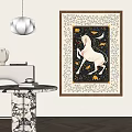 Nordic Middle Ancient Style Decorative Painting 3d model