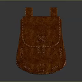 Handcrafted Brown Leather Backpack With Stitch Details And Buckle Closure 3d model