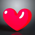 Shiny Red Heart Shaped Decorative Household Item For Daily Life Use