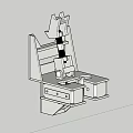 Modern climbing frame support 3d model