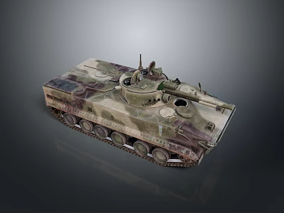 3 Armored Vehicles Russian Military Vehicle Tank Tracked Bulletproof Vehicle Armed Jeep 3d model