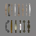 French Cabinet Door Handle Cabinet Door Handle Metal Handle Crystal Handle Round Handle Round Handle 3d model