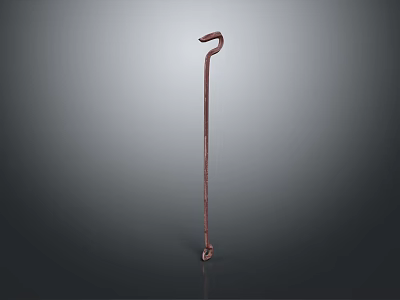 Sturdy Metal Long Handle Hook Hardware Tool For Construction And DIY Projects 3d model