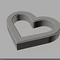 Minimalist Gray Textured Heart Shaped Decorative Frame On Dark Background