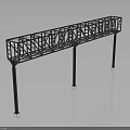 Steel Truss Construction Component With Metal Frame Structure And Support Beams Design 3d model