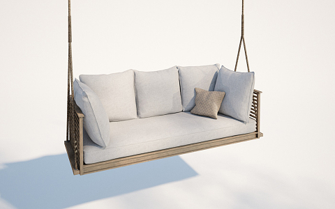 Modern hanging chair outdoor rocking chair 3d model