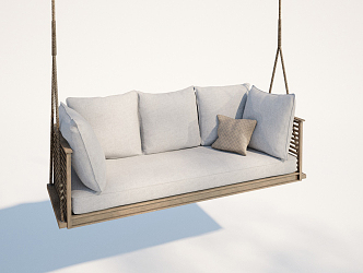 Modern hanging chair outdoor rocking chair 3d model