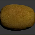 Fresh Ripe Golden Kiwi Fruit With Fuzzy Yellow Skin And Oval Shape