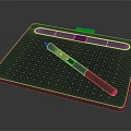 Modern Digital Drawing Tablet With Stylus Pen And Dotted Surface Design