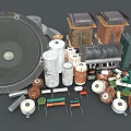 Assorted Electronic Components Collection With Speaker Capacitors Coils Resistors And Transformers