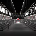 QIAN BAI CHONG Runway Show Stage With Models Lighting And Decor Ambiance