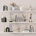 Modern Ornaments Combination Ornaments Decorative Rack Laminar Partition Vase 3d model