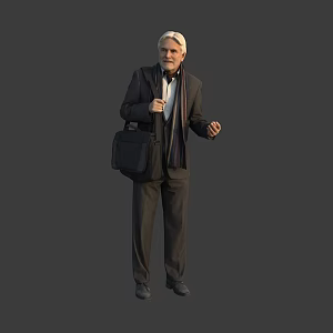 The man with the bag. 3d model